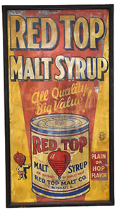 Rare Red Top Syrup Sign